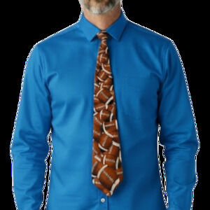 RM Sport Vintage 1995 Football Silk Necktie Just Balls Football Pattern tailgate